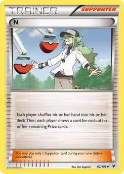 N Pokemon card from Noble Victories