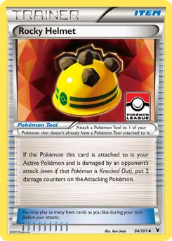 Rocky Helmet Pokemon card from Noble Victories