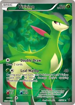 Full Art Virizion Pokemon card from Noble Victories