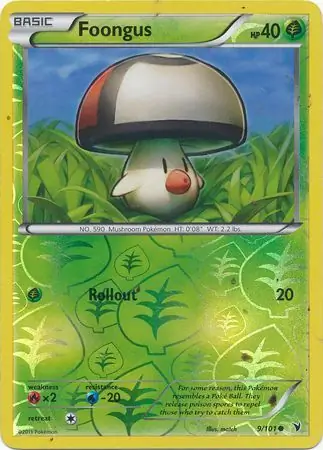 Foongus Reverse Holo Pokemon card from Noble Victories