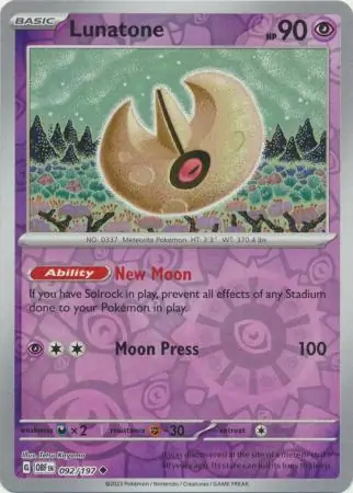 Lunatone Reverse Holo