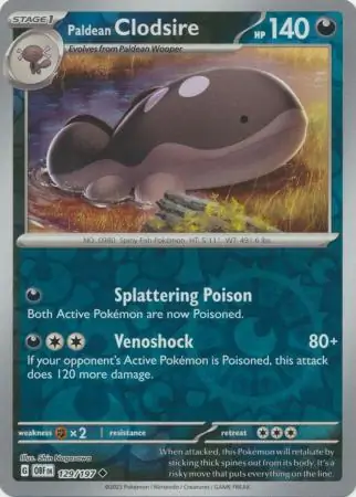 Paldean Clodsire Reverse Holo