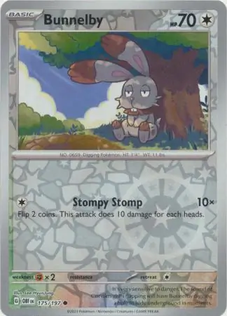 Bunnelby Reverse Holo