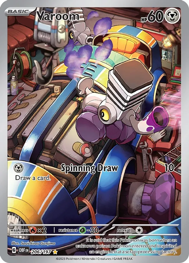 Varoom Pokemon card from Obsidian Flames