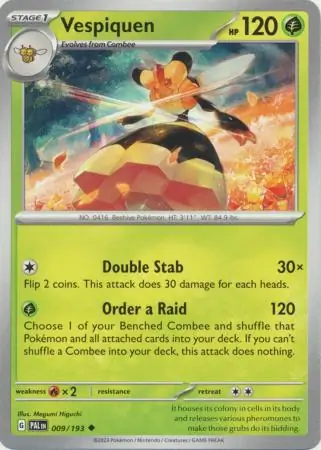 Vespiquen Pokemon card from Paldea Evolved