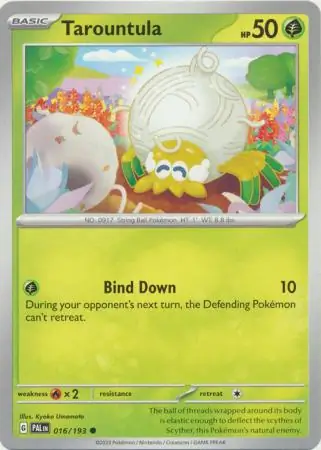 Tarountula Pokemon card from Paldea Evolved