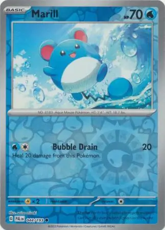 Marill Reverse Holo Pokemon card from Paldea Evolved