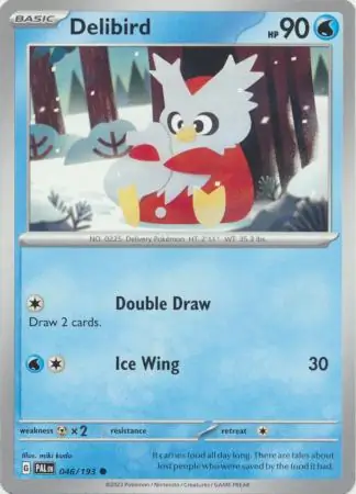 Delibird Pokemon card from Paldea Evolved