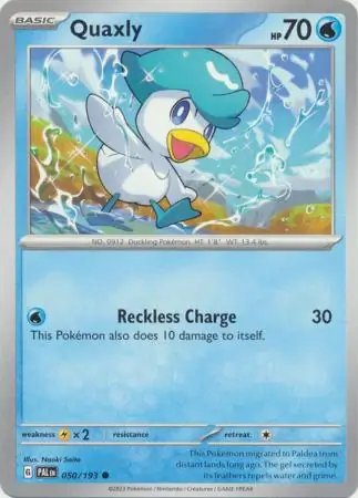 Quaxly Pokemon card from Paldea Evolved