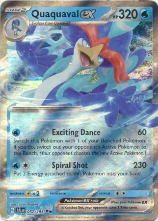 Quaquaval ex Pokemon card from Paldea Evolved