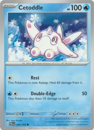 Cetoddle Pokemon card from Paldea Evolved