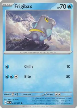 Frigibax Pokemon card from Paldea Evolved