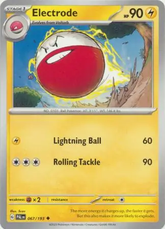 Electrode Pokemon card from Paldea Evolved