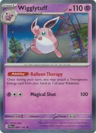 Wigglytuff Pokemon card from Paldea Evolved