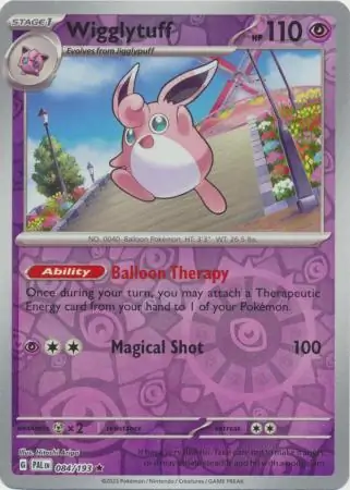 Wigglytuff Reverse Holo Pokemon card from Paldea Evolved