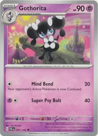 Gothorita Pokemon card from Paldea Evolved