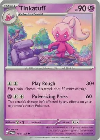 Tinkatuff Pokemon card from Paldea Evolved