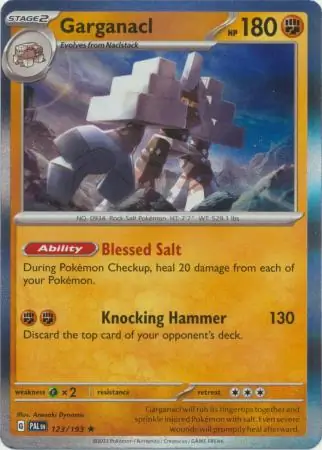 Garganacl Pokemon card from Paldea Evolved