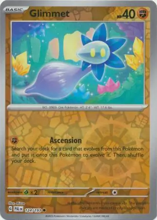 Glimmet Reverse Holo Pokemon card from Paldea Evolved