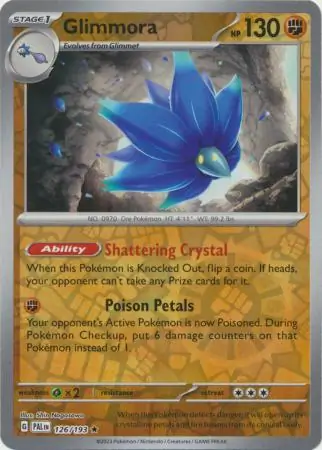 Glimmora Reverse Holo Pokemon card from Paldea Evolved