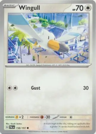 Wingull Pokemon card from Paldea Evolved