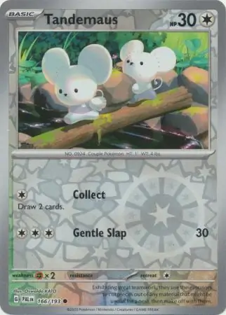 Tandemaus Reverse Holo Pokemon card from Paldea Evolved