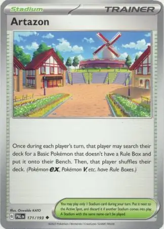 Artazon Pokemon card from Paldea Evolved