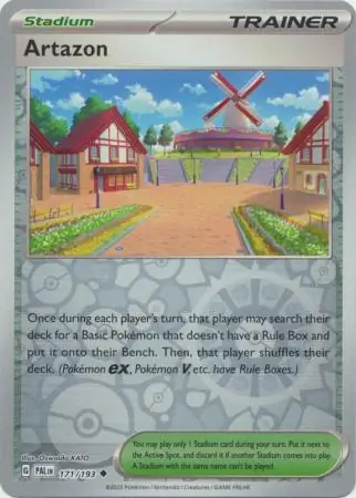 Artazon Reverse Holo Pokemon card from Paldea Evolved