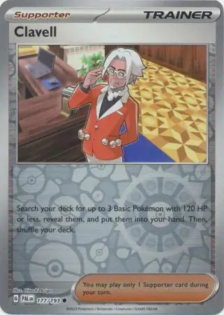 Clavell Reverse Holo Pokemon card from Paldea Evolved