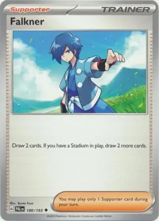 Falkner Pokemon card from Paldea Evolved