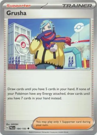 Grusha Pokemon card from Paldea Evolved