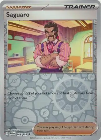 Saguaro Reverse Holo Pokemon card from Paldea Evolved