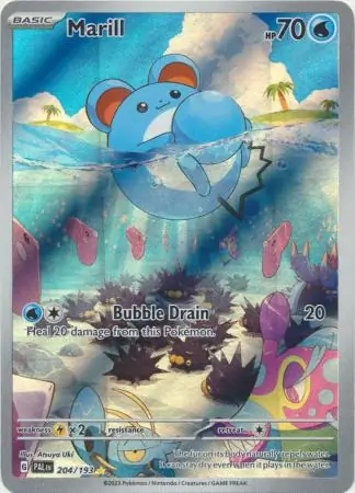 Marill Pokemon card from Paldea Evolved