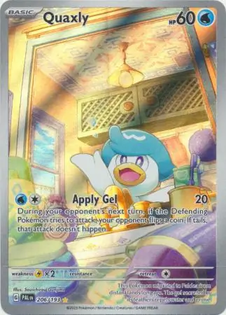 Quaxly Pokemon card from Paldea Evolved