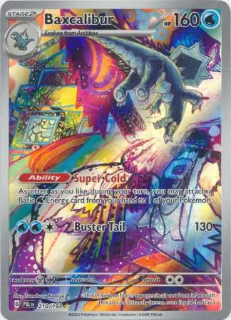 Baxcalibur Pokemon card from Paldea Evolved