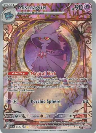 Mismagius Pokemon card from Paldea Evolved