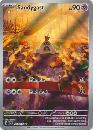 Sandygast Pokemon card from Paldea Evolved