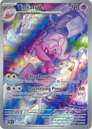 Tinkatuff Pokemon card from Paldea Evolved