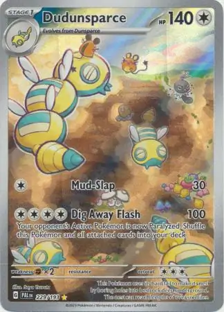 Dudunsparce Pokemon card from Paldea Evolved