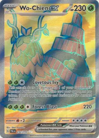 Wo-Chien ex Pokemon card from Paldea Evolved