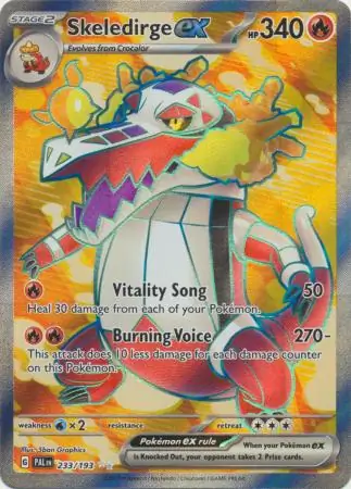 Skeledirge ex Pokemon card from Paldea Evolved