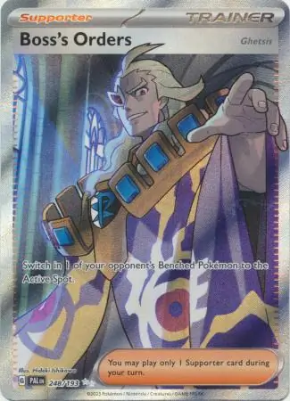 Boss's Orders Pokemon card from Paldea Evolved
