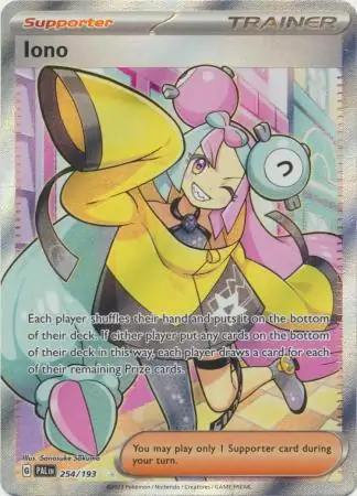 Iono Pokemon card from Paldea Evolved