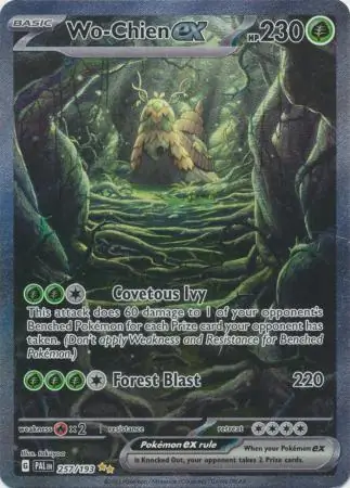 Wo-Chien ex Pokemon card from Paldea Evolved
