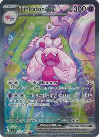 Tinkaton ex Pokemon card from Paldea Evolved