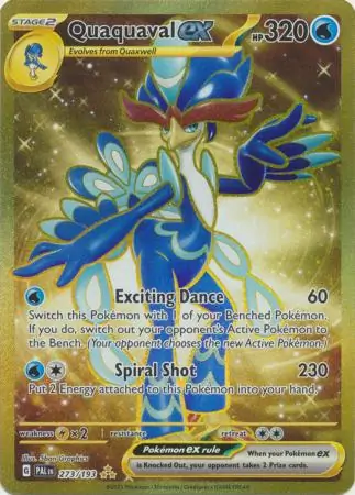 Quaquaval ex Pokemon card from Paldea Evolved