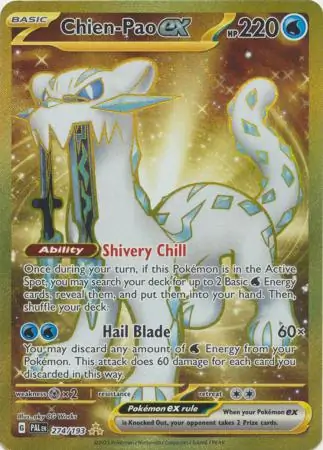 Chien-Pao ex Pokemon card from Paldea Evolved