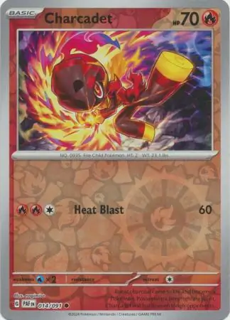 Charcadet Reverse Holo Pokemon card from Paldean Fates
