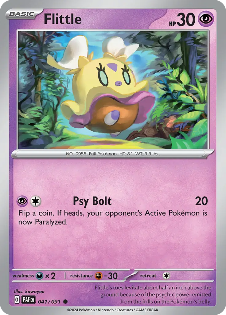 Flittle Pokemon card from Paldean Fates
