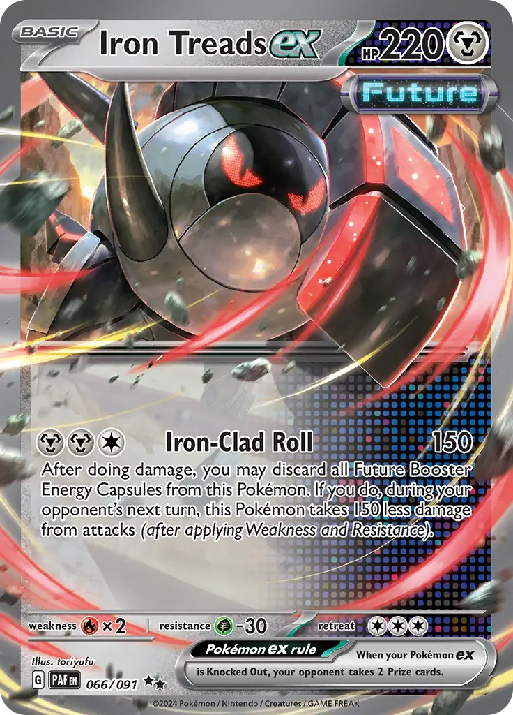 Iron Treads Pokemon card from Paldean Fates